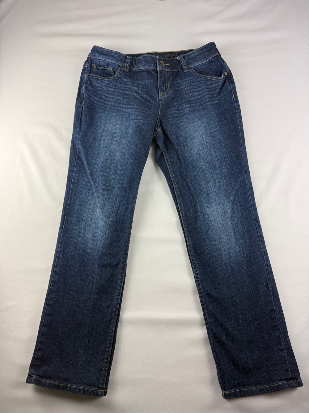 Simply Vera Vera Wang Straight Jeans Button Flap Pockets Women's Size 8